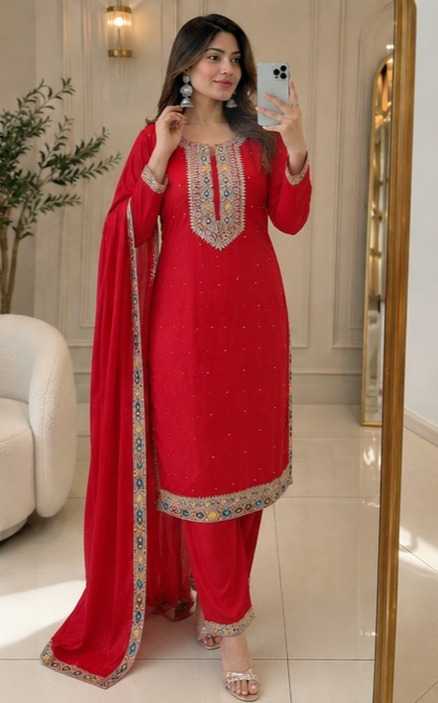 YNF Wholesale Chinon Silk Embroidery Suits  | Surat Manufacturer