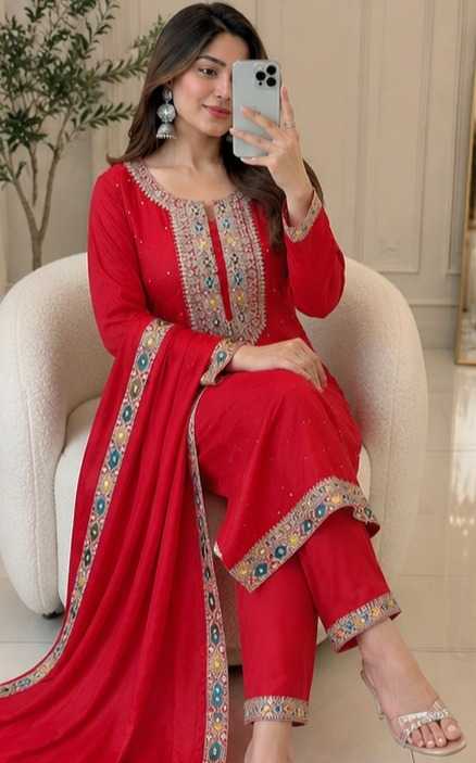 YNF Wholesale Chinon Silk Embroidery Suits  | Surat Manufacturer