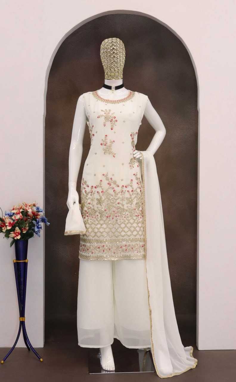 YNF Wholesale Faux Georgette Embroidery Suits  | Surat Manufacturer