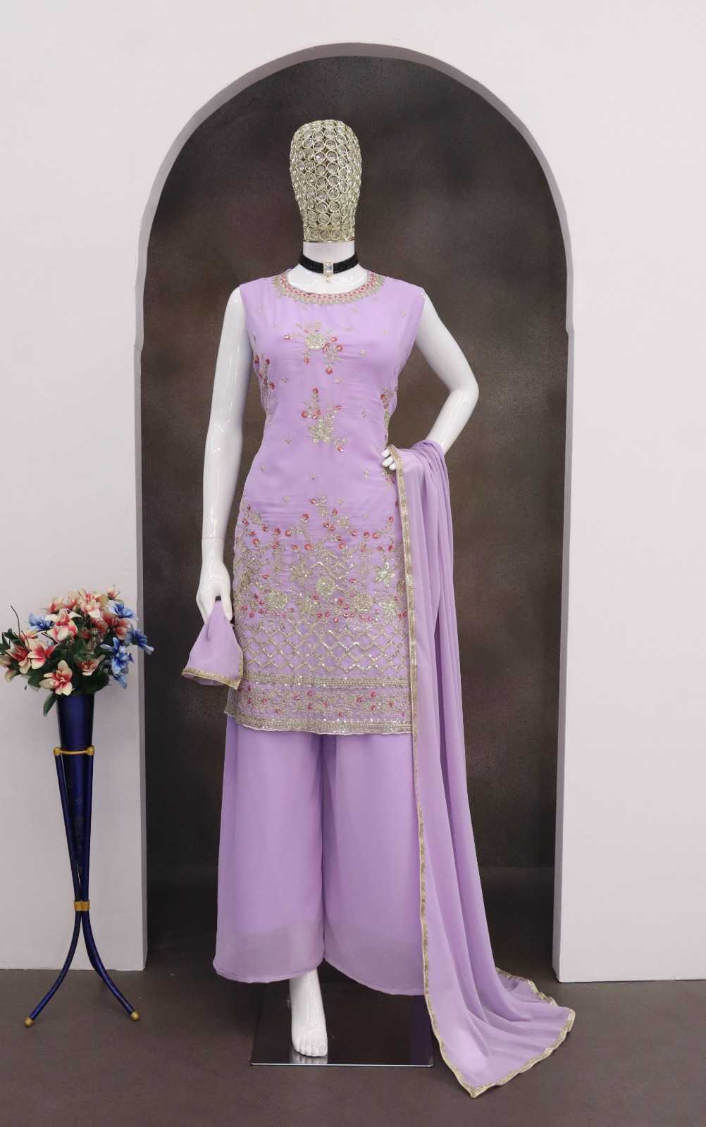 YNF Wholesale Faux Georgette Embroidery Suits  | Surat Manufacturer