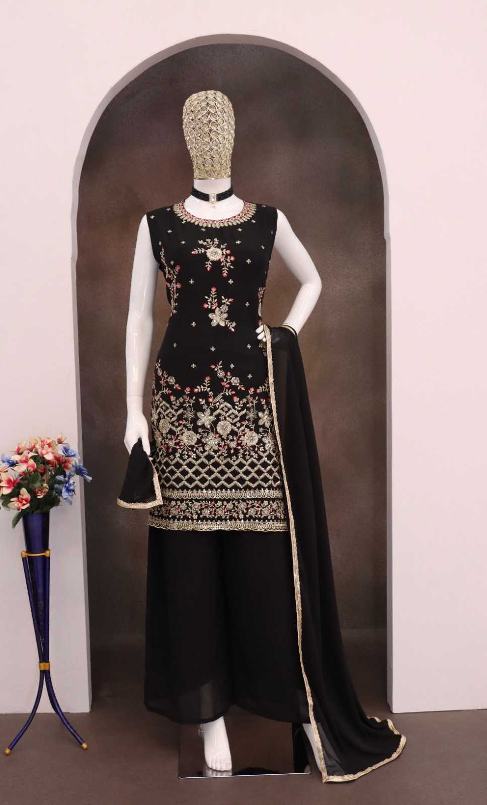 YNF Wholesale Faux Georgette Embroidery Suits  | Surat Manufacturer