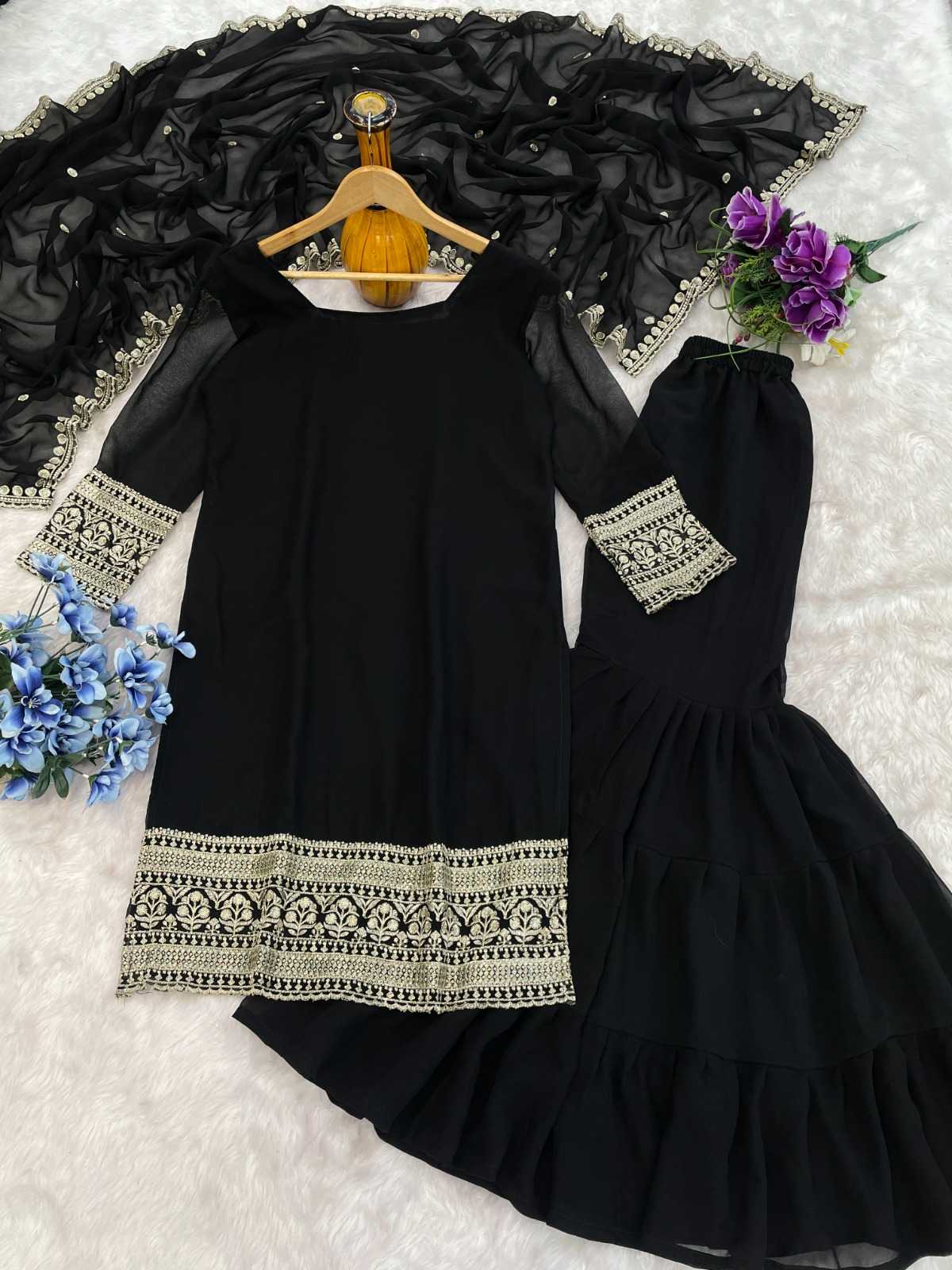 YNF Wholesale Faux Georgette Embroidery Suits  | Surat Manufacturer