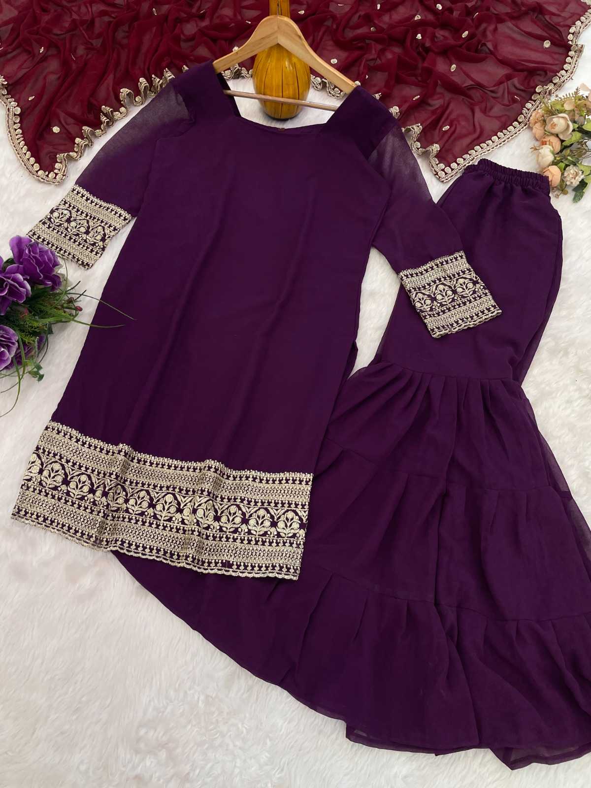 YNF Wholesale Faux Georgette Embroidery Suits  | Surat Manufacturer