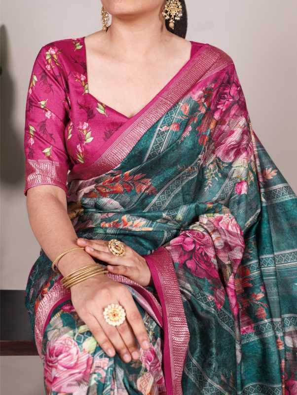 YNF Wholesale Tussar Silk Printed Sarees KESH134 7015 | Surat Manufacturer