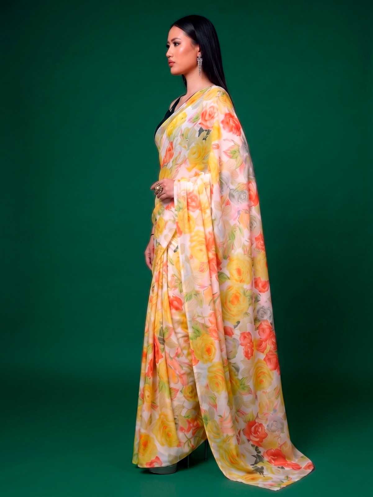 YNF Wholesale Satin Printed Sarees KESH134 7017 | Surat Manufacturer