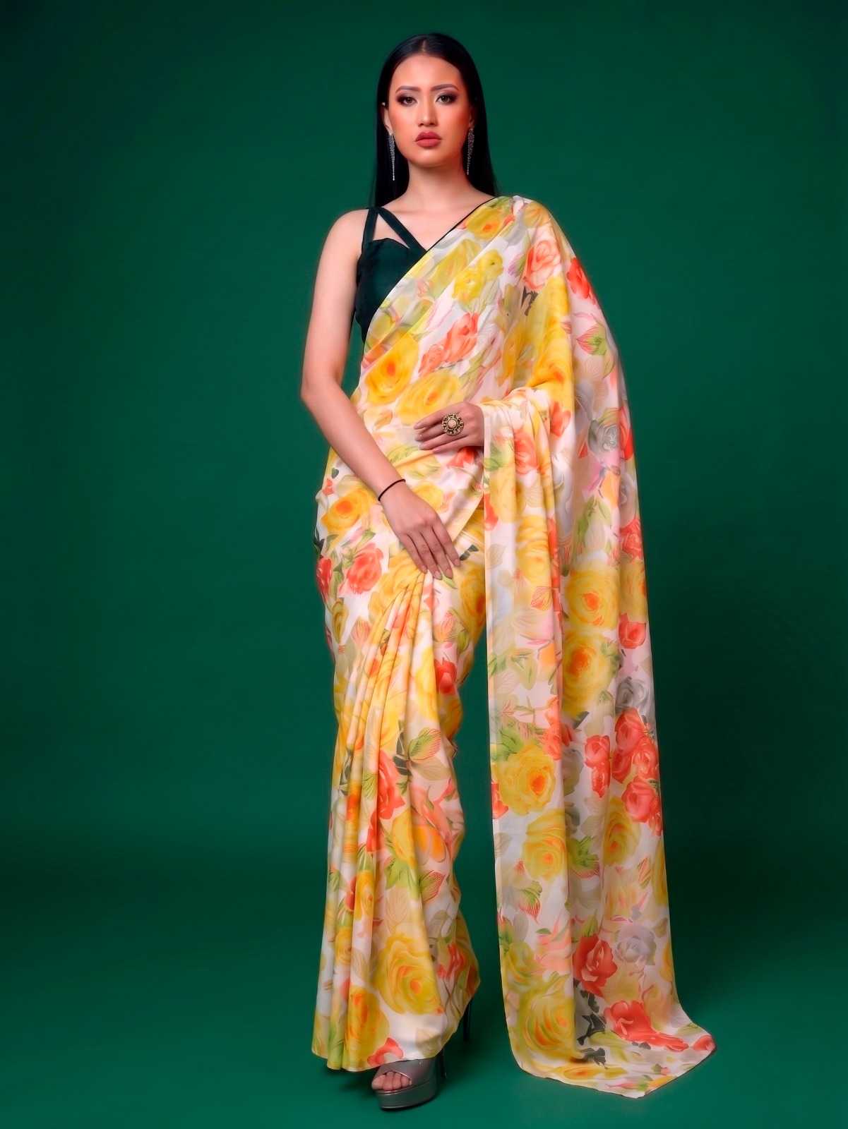 YNF Wholesale Satin Printed Sarees KESH134 7017 | Surat Manufacturer