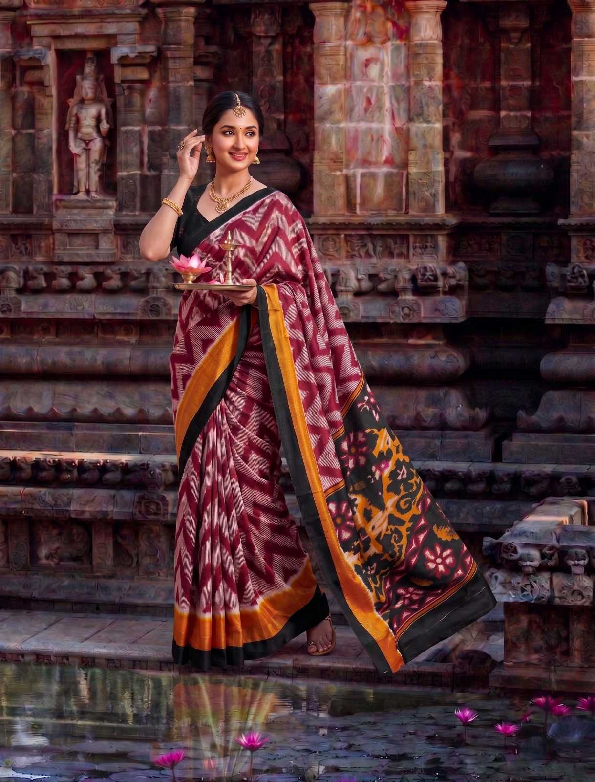 YNF Wholesale Tussar Silk Printed Sarees KESH134 7043 | Surat Manufacturer