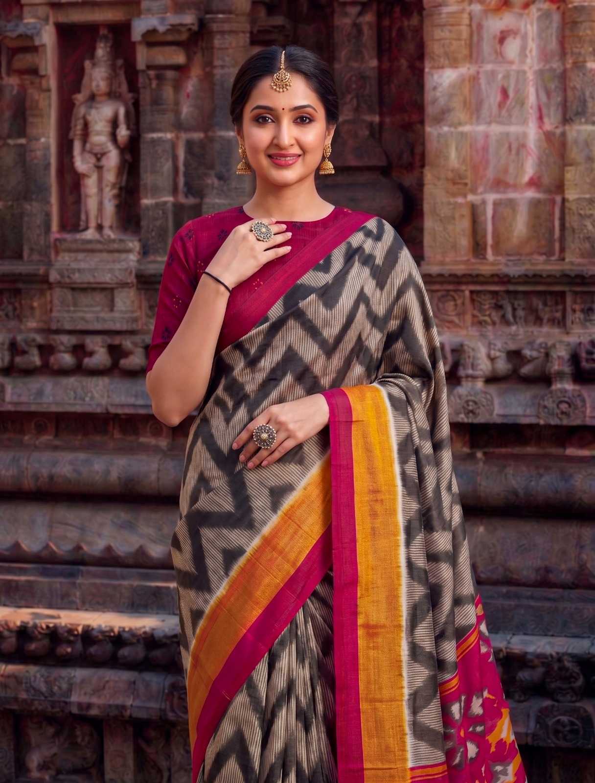 YNF Wholesale Tussar Silk Printed Sarees KESH134 7043 | Surat Manufacturer