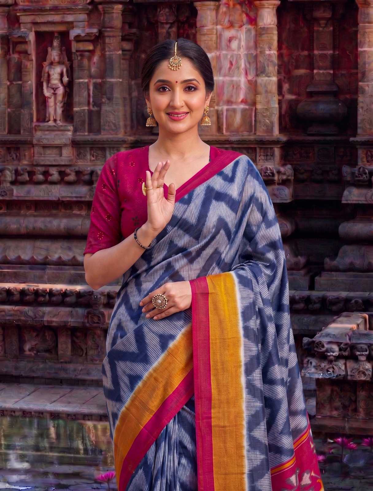 YNF Wholesale Tussar Silk Printed Sarees KESH134 7043 | Surat Manufacturer