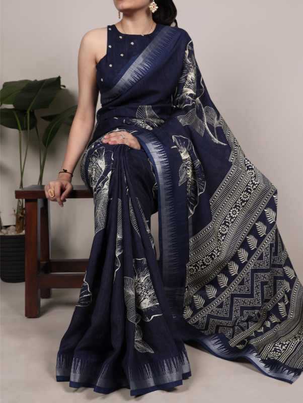 YNF Wholesale Slub Silk Printed Sarees KESH134 7213 | Surat Manufacturer