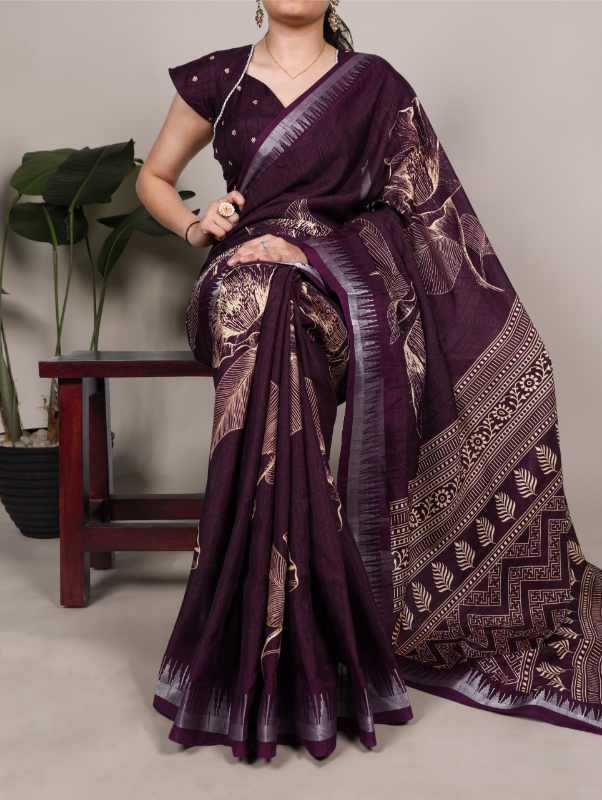 YNF Wholesale Slub Silk Printed Sarees KESH134 7213 | Surat Manufacturer