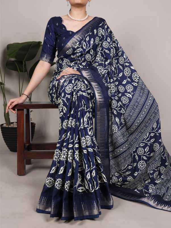 YNF Wholesale Slub Silk Printed Sarees KESH134 7214 | Surat Manufacturer