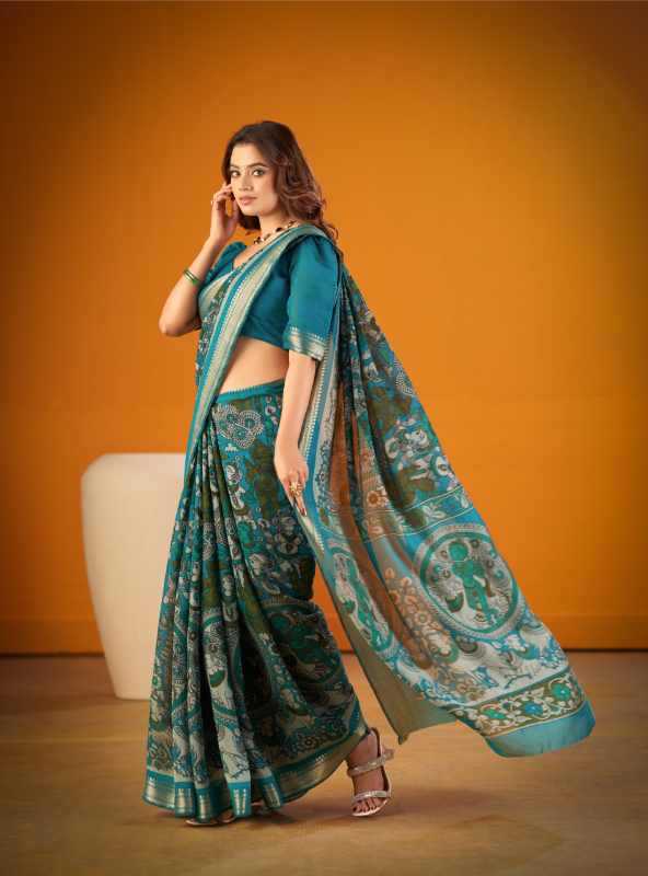 YNF Wholesale Viscose Printed Sarees KESH134 7300 | Surat Manufacturer