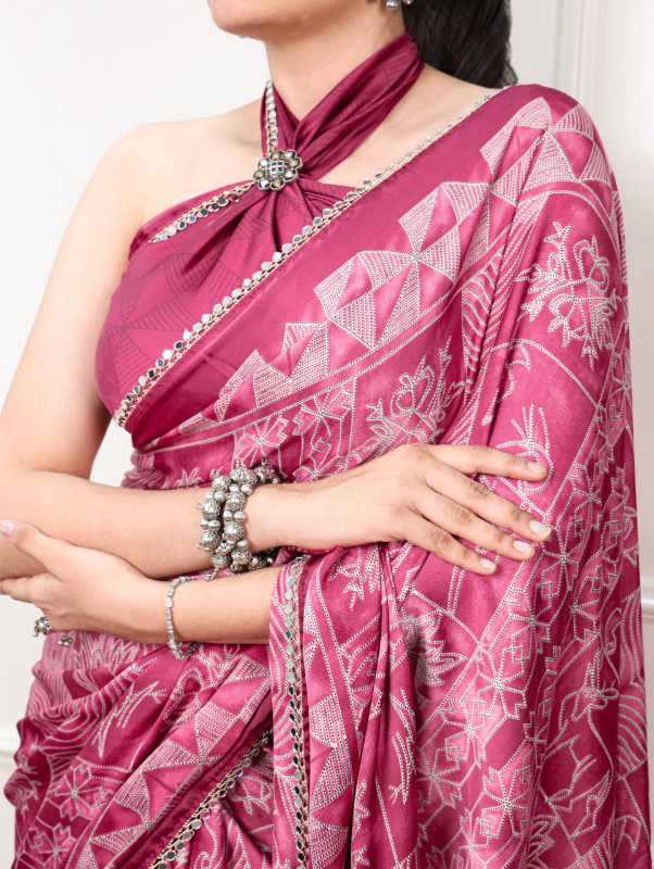 YNF Wholesale Satin Silk Mirror Work Saree KESH134 7403 | Surat Manufacturer