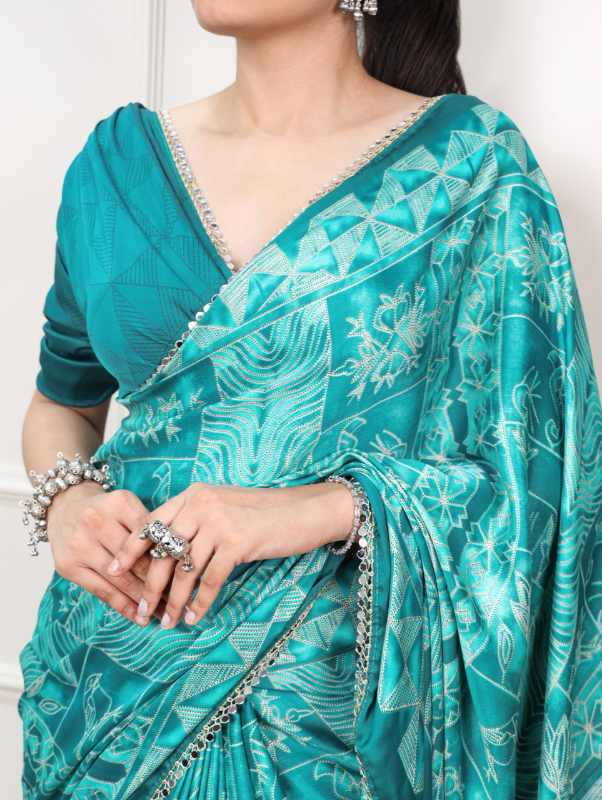 YNF Wholesale Satin Silk Mirror Work Saree KESH134 7403 | Surat Manufacturer