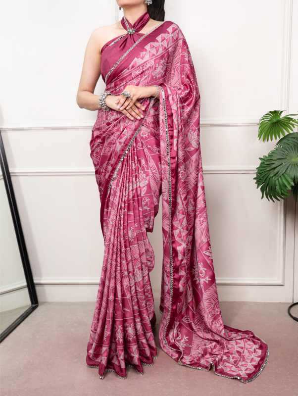 YNF Wholesale Satin Silk Mirror Work Saree KESH134 7403 | Surat Manufacturer