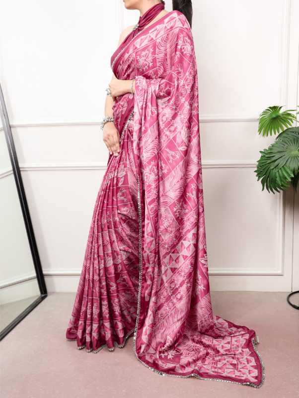 YNF Wholesale Satin Silk Mirror Work Saree KESH134 7403 | Surat Manufacturer