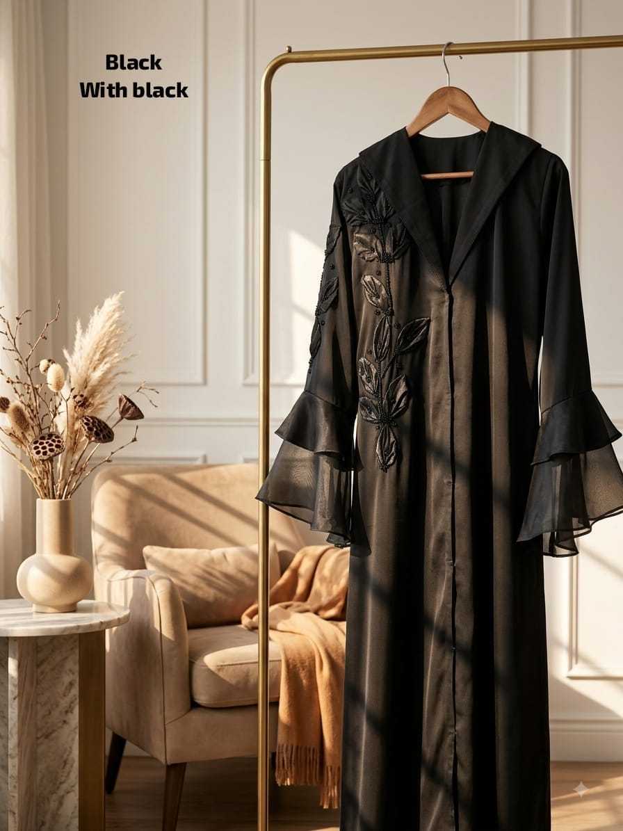 YNF Wholesale Fancy Abaya KESH135 Zara | Surat Manufacturer