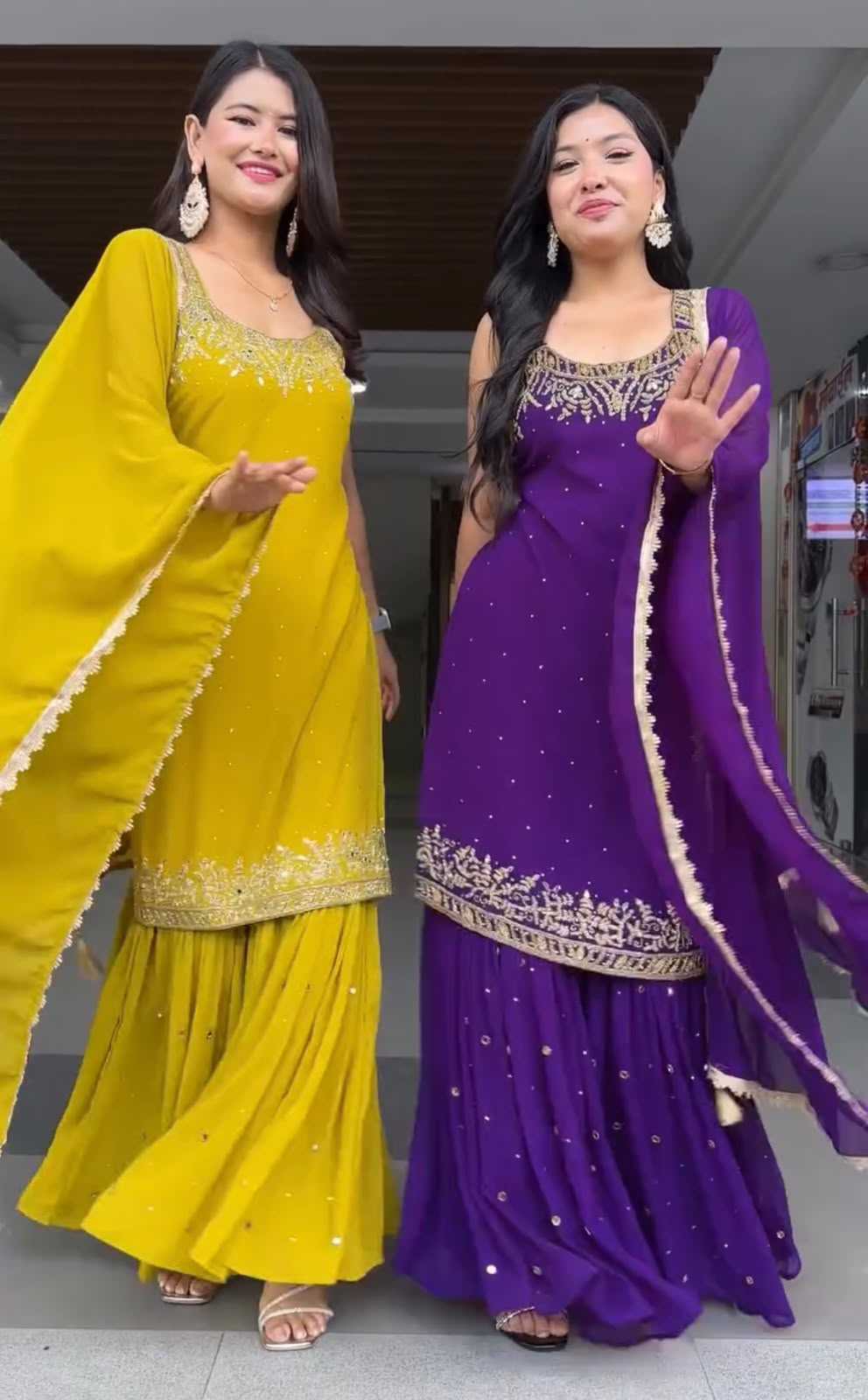 YNF Wholesale Faux Georgette Embroidery Suits  | Surat Manufacturer