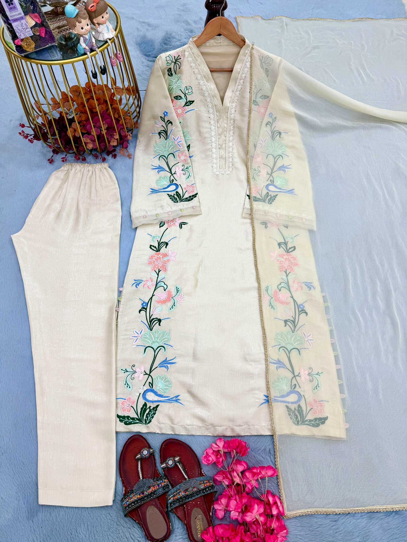 YNF Wholesale Heavy Roman Silk Embroidery Suits  | Surat Manufacturer