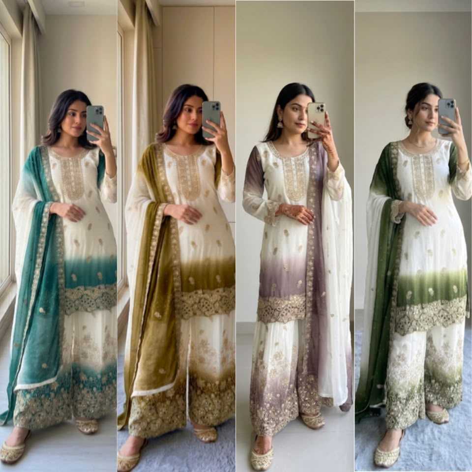 YNF Wholesale Georgette Palazzo Suit  | Surat Manufacturer