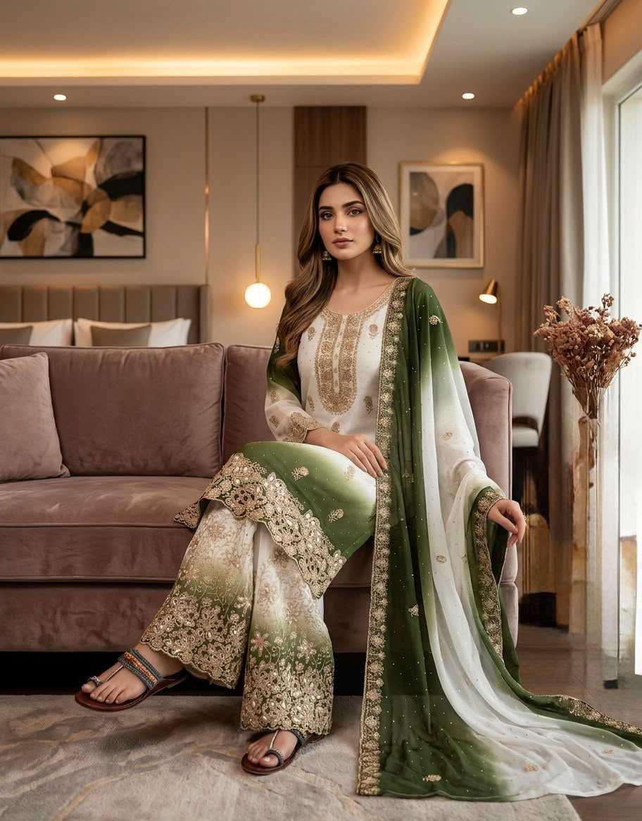 YNF Wholesale Georgette Palazzo Suit  | Surat Manufacturer