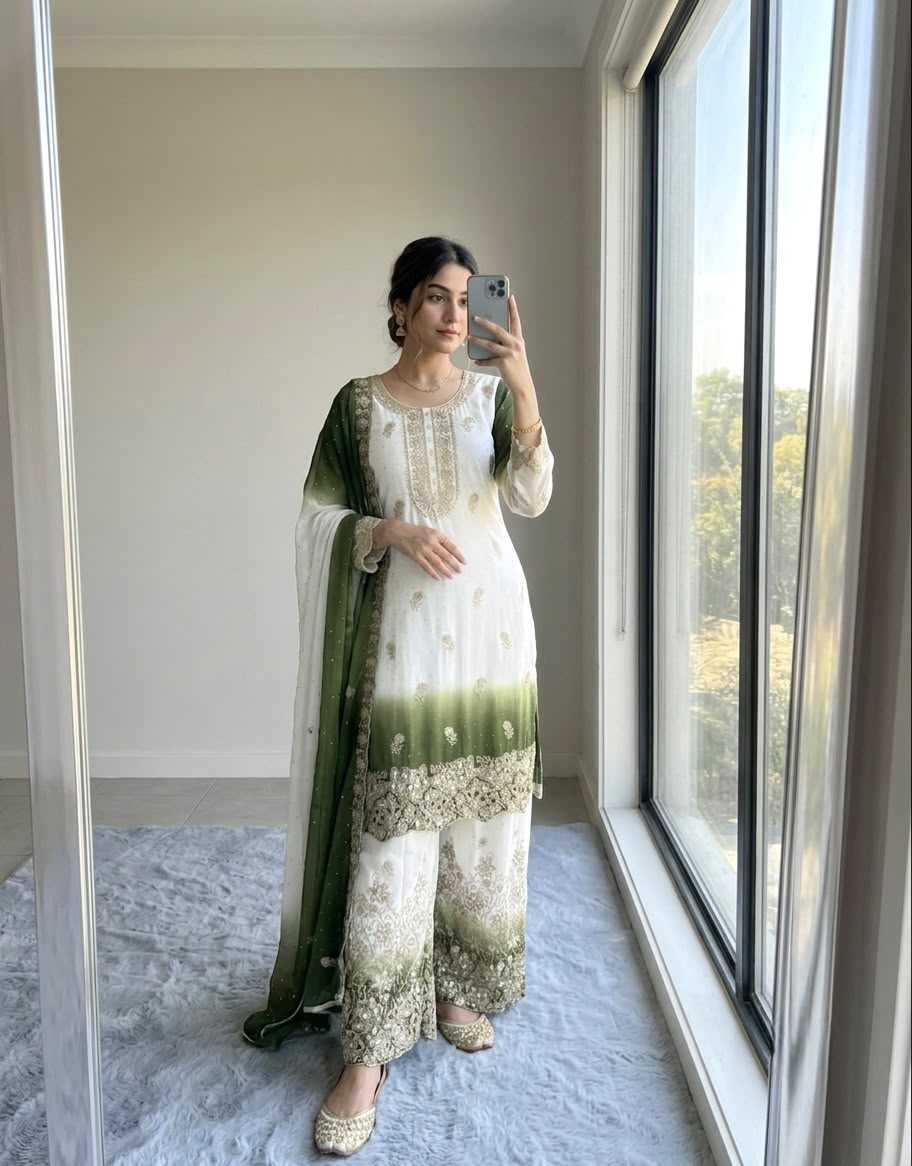 YNF Wholesale Georgette Palazzo Suit  | Surat Manufacturer
