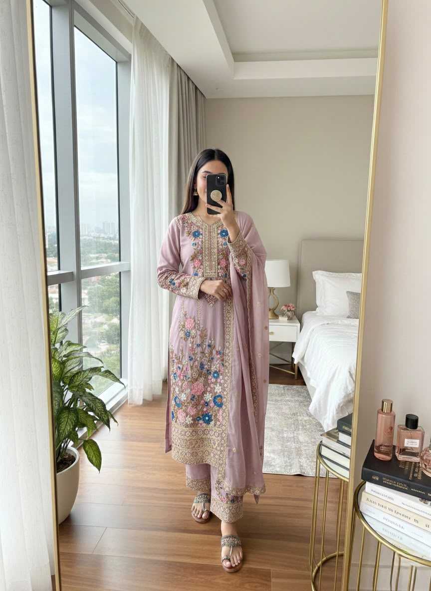 YNF Wholesale Chinon Silk Embroidery Suits  | Surat Manufacturer