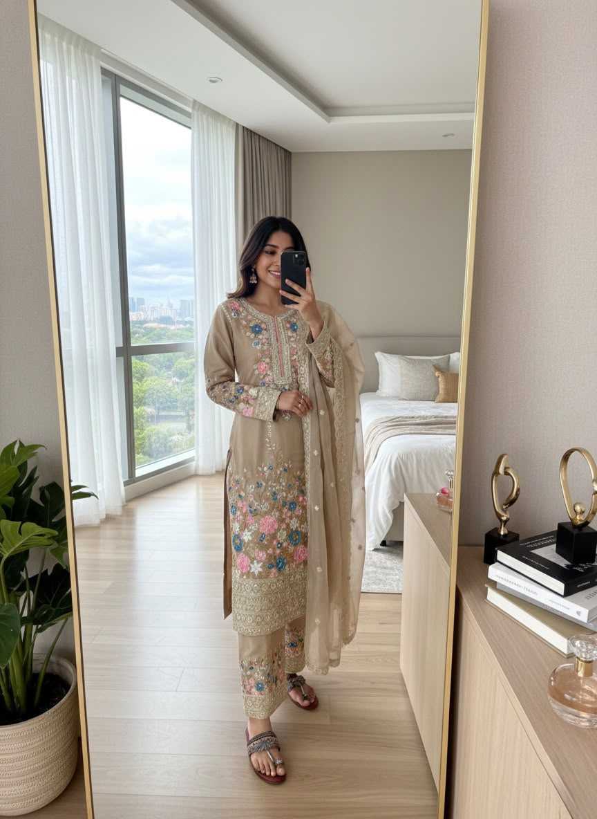 YNF Wholesale Chinon Silk Embroidery Suits  | Surat Manufacturer