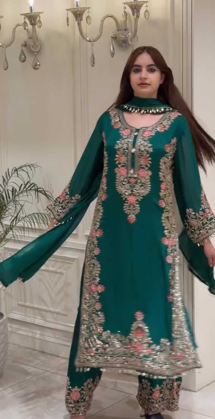 YNF Wholesale Faux Georgette Embroidery Suits  | Surat Manufacturer