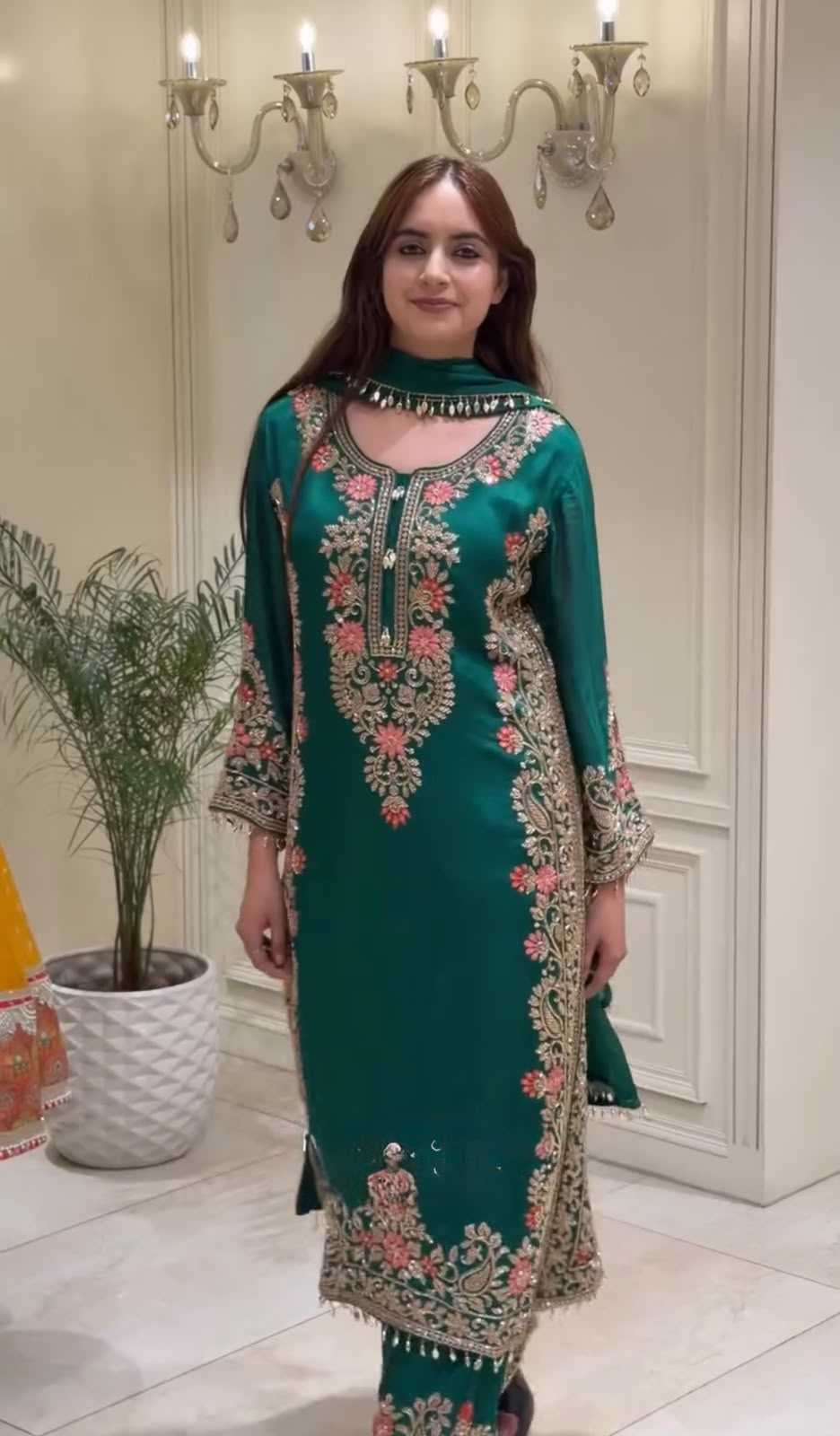 YNF Wholesale Faux Georgette Embroidery Suits  | Surat Manufacturer