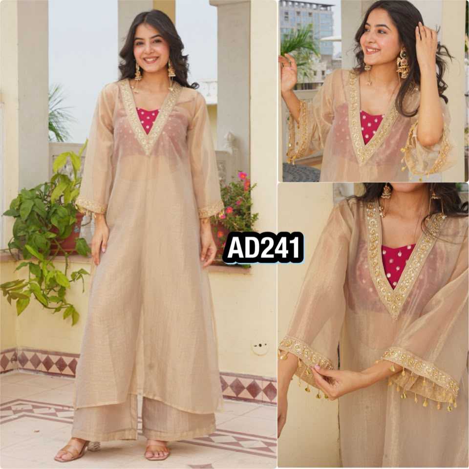 YNF Wholesale Tissue Designer Kurtis  | Surat Manufacturer