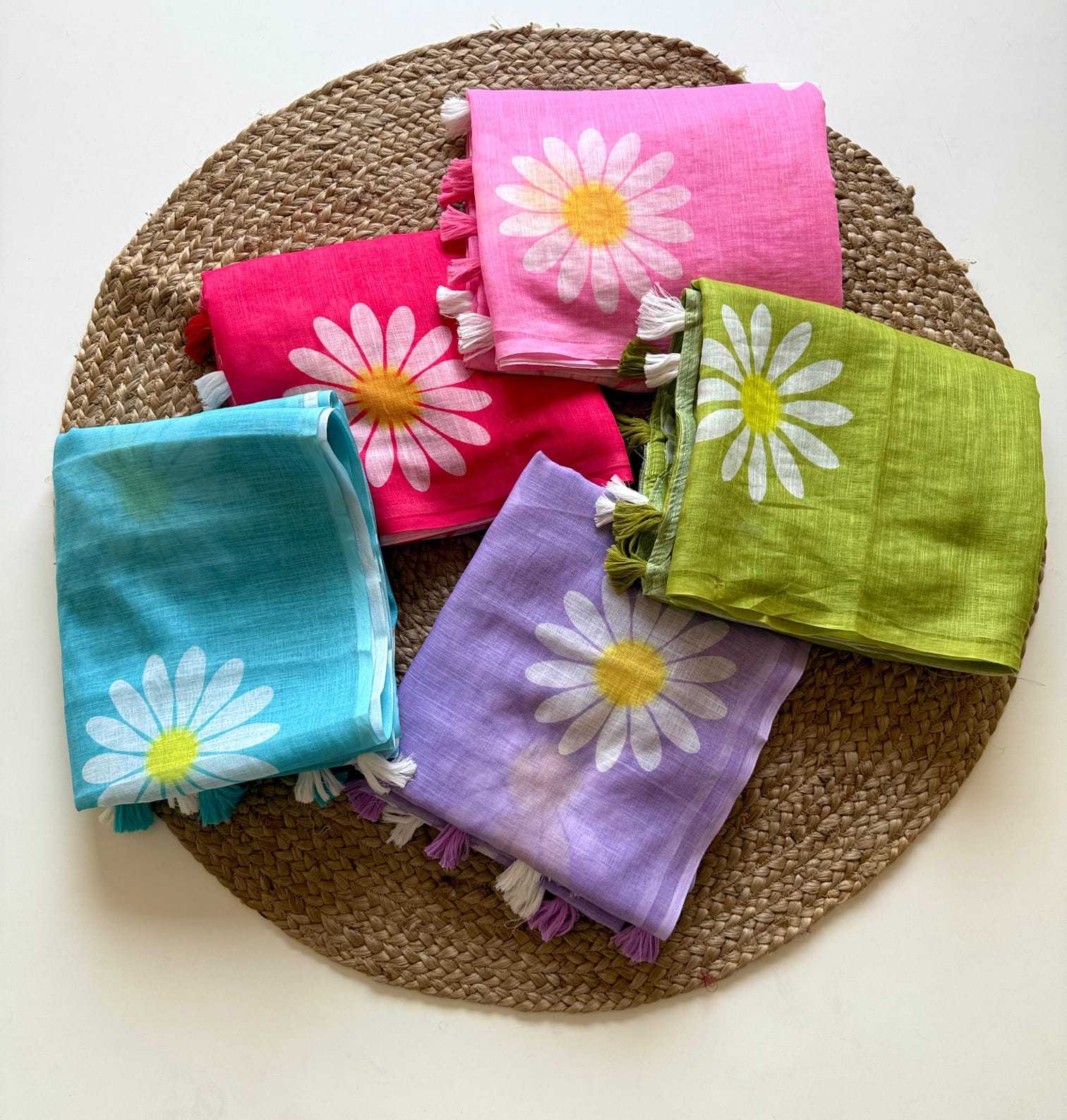 YNF Wholesale Linen Printed Sarees  | Surat Manufacturer