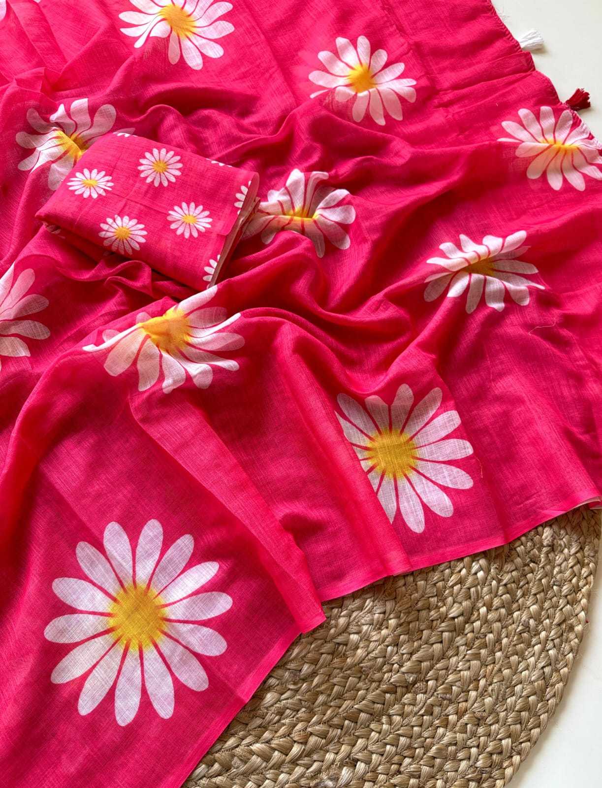 YNF Wholesale Linen Printed Sarees  | Surat Manufacturer