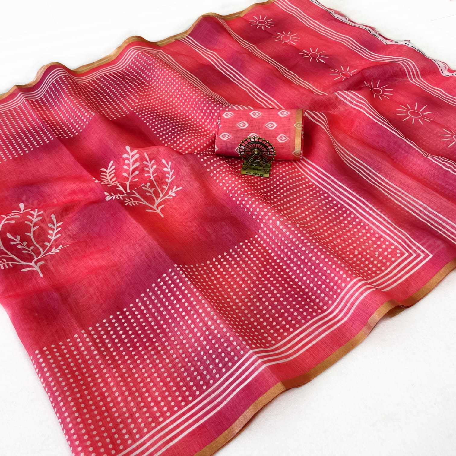 YNF Wholesale Linen Printed Sarees  | Surat Manufacturer