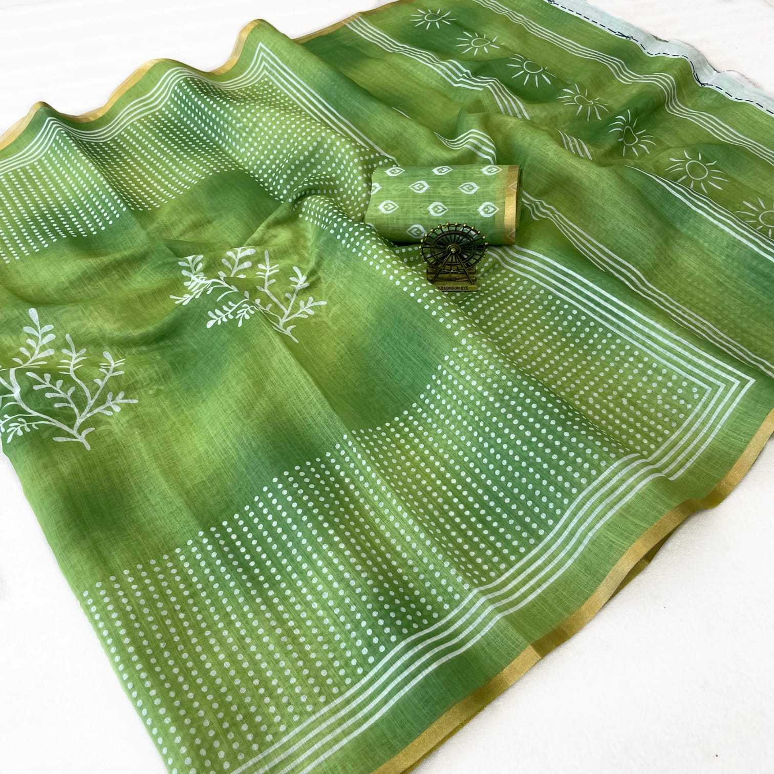 YNF Wholesale Linen Printed Sarees  | Surat Manufacturer