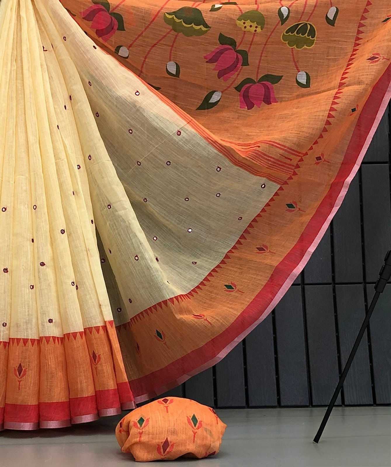 YNF Wholesale Cotton Cotton Linen Sarees  | Surat Manufacturer