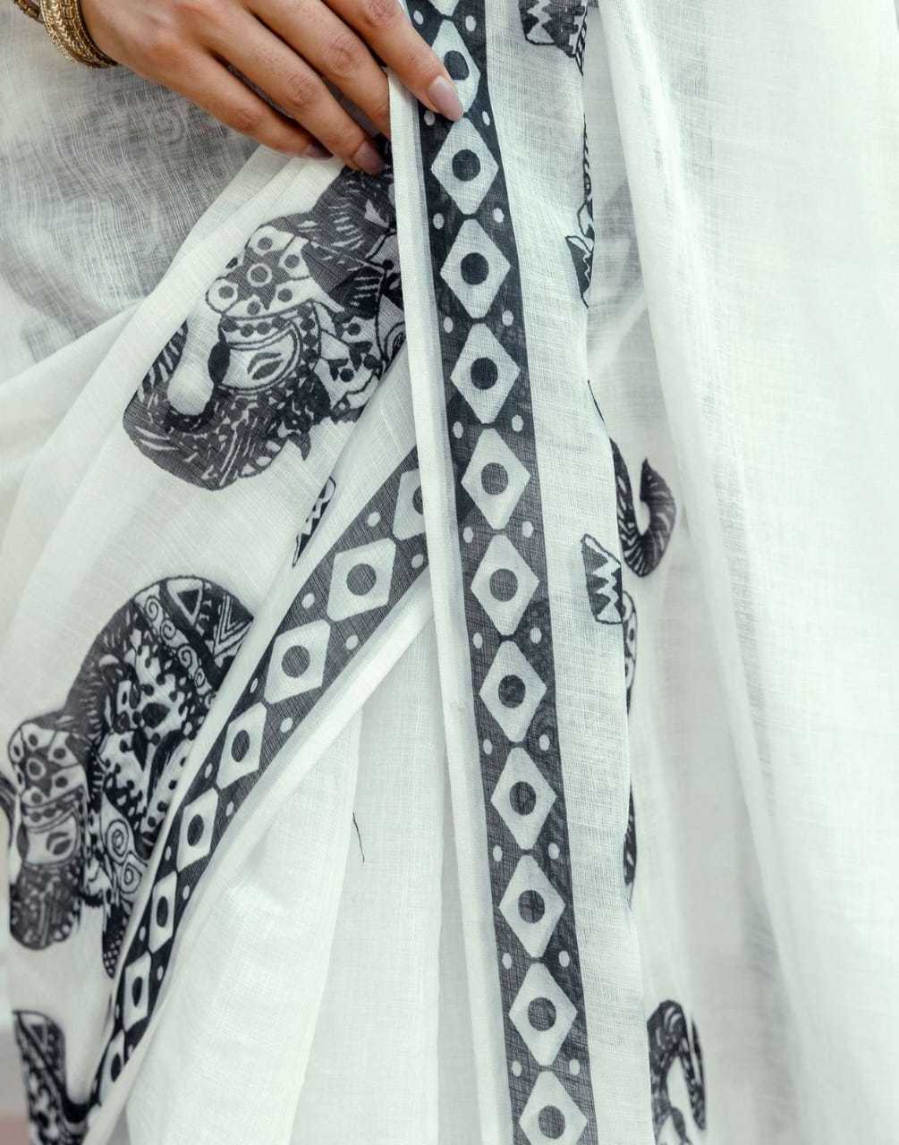 YNF Wholesale Linen Printed Sarees  | Surat Manufacturer