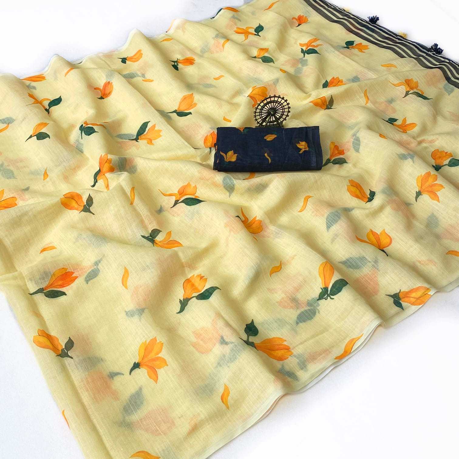 YNF Wholesale Linen Designer Sarees  | Surat Manufacturer