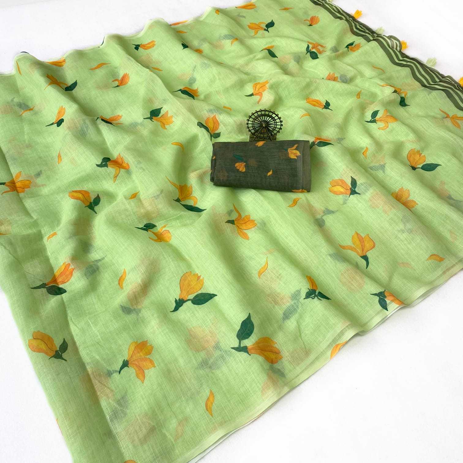 YNF Wholesale Linen Designer Sarees  | Surat Manufacturer