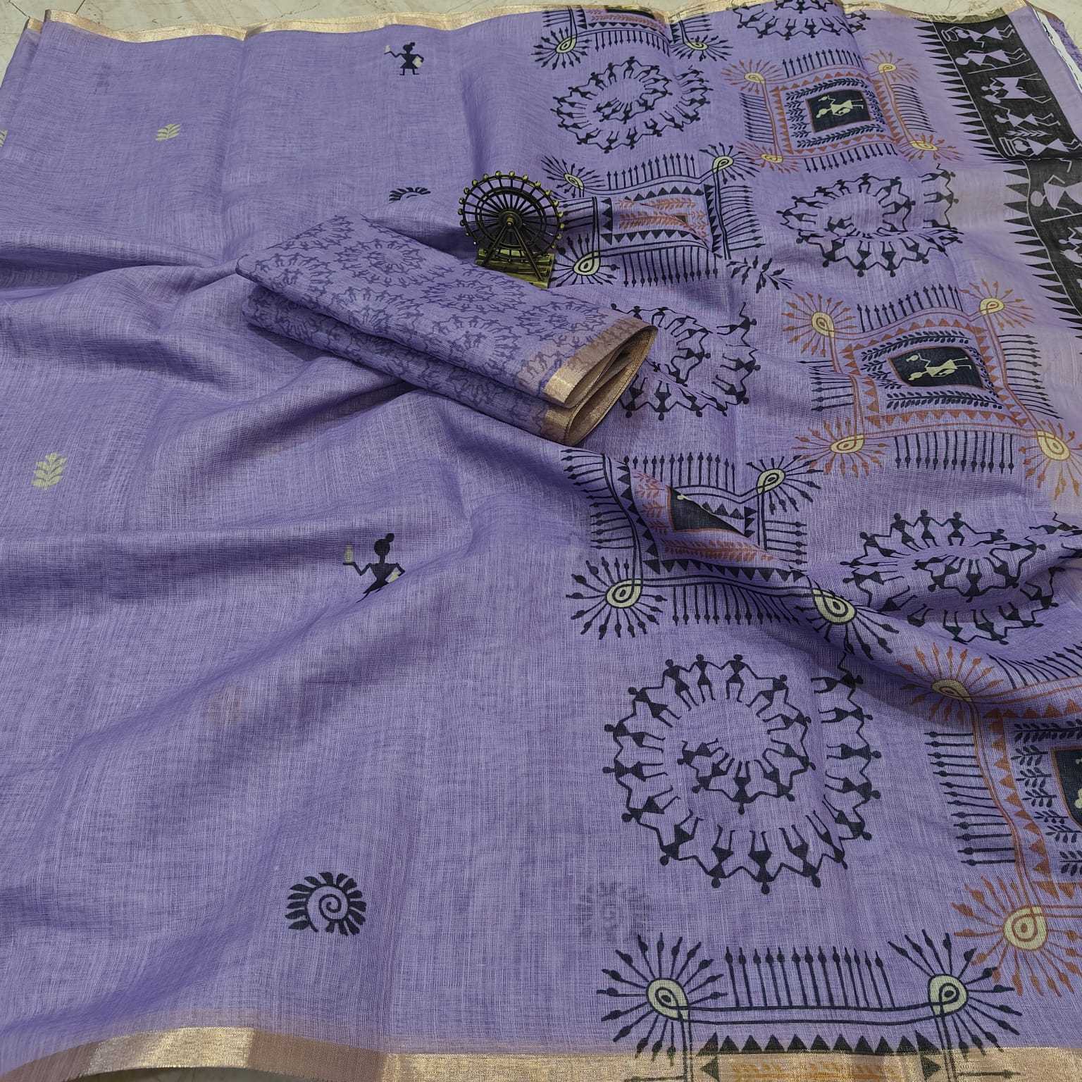 YNF Wholesale Linen Printed Sarees  | Surat Manufacturer