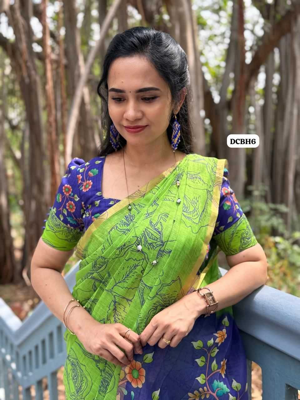 YNF Wholesale Linen Printed Sarees  | Surat Manufacturer