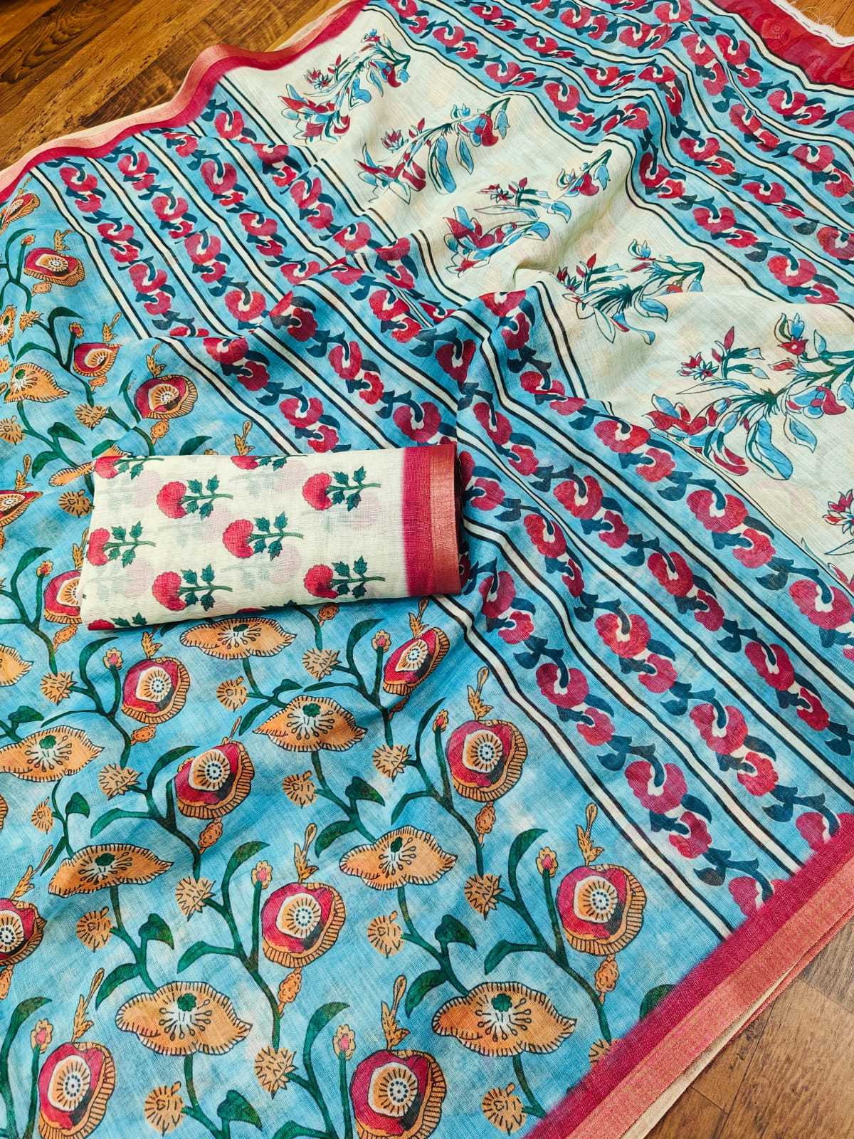 YNF Wholesale Cotton Printed Sarees  | Surat Manufacturer