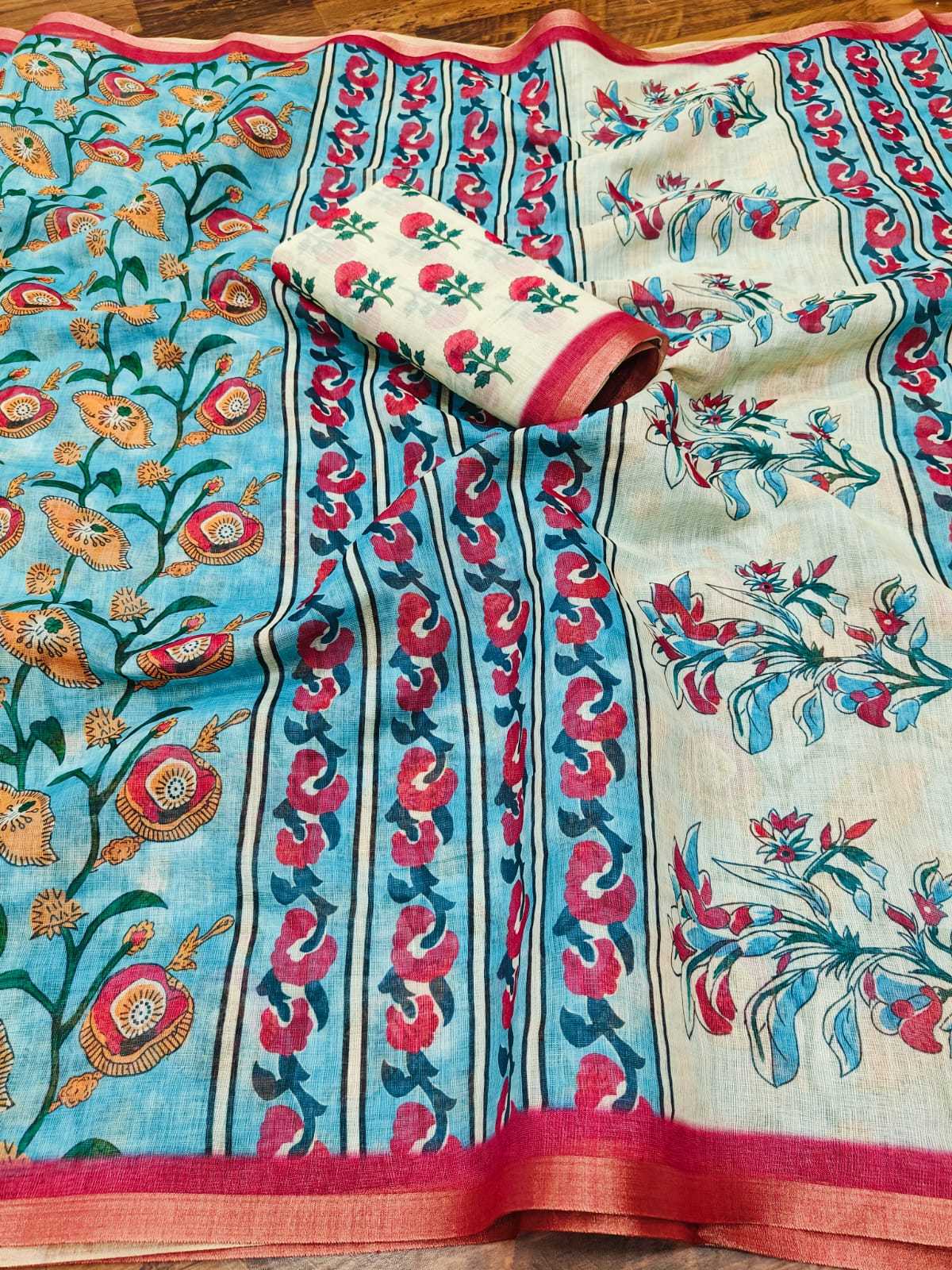 YNF Wholesale Cotton Printed Sarees  | Surat Manufacturer