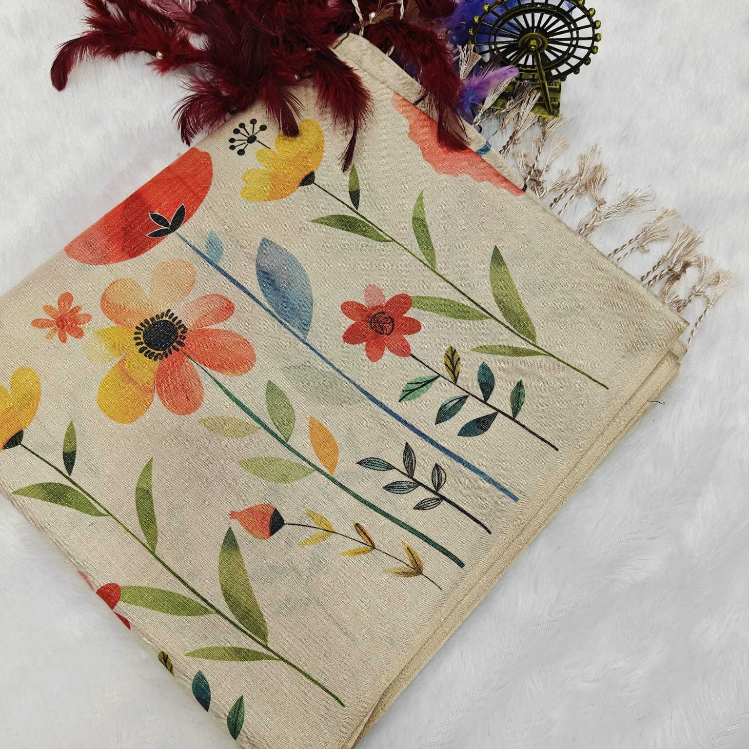 YNF Wholesale Tissue Silk Printed Silk Saree  | Surat Manufacturer
