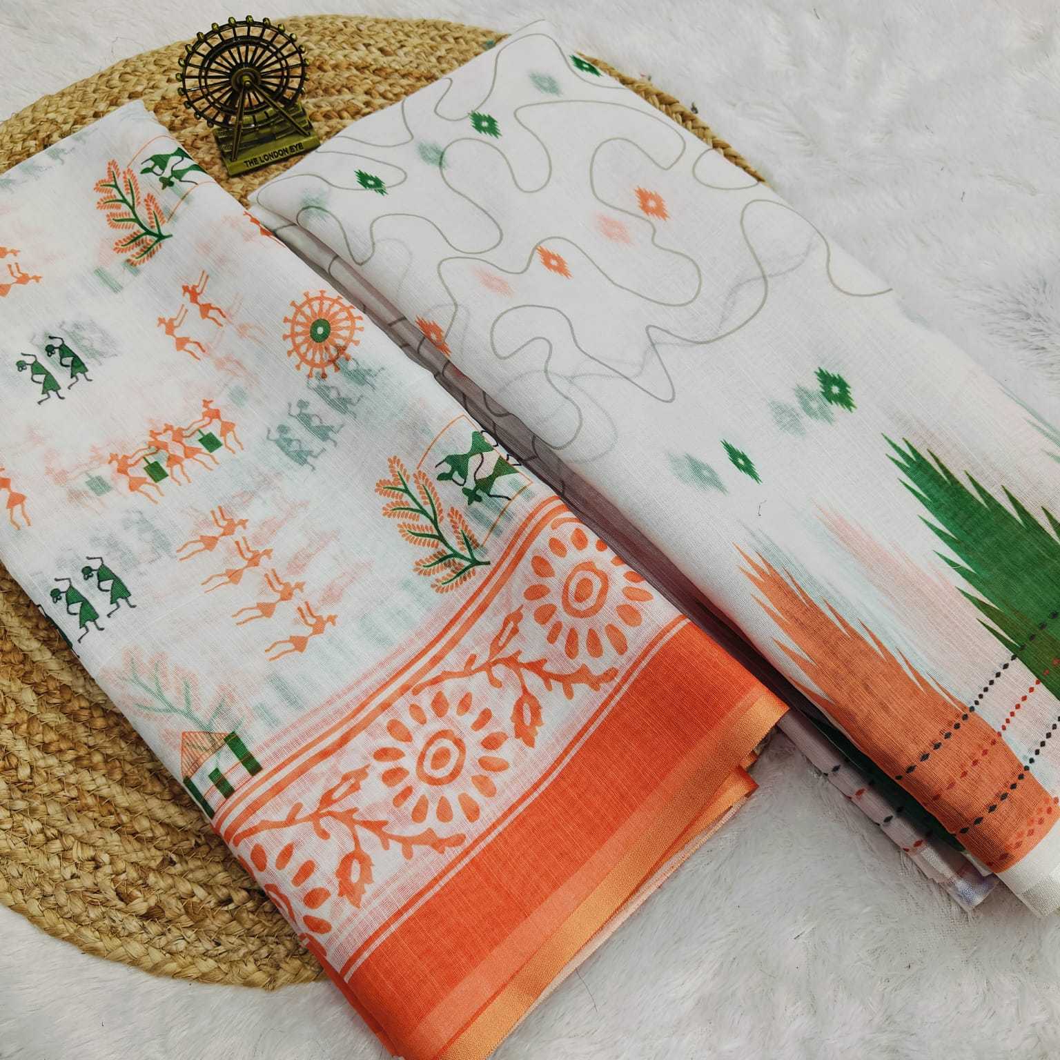 YNF Wholesale Linen Printed Sarees  | Surat Manufacturer