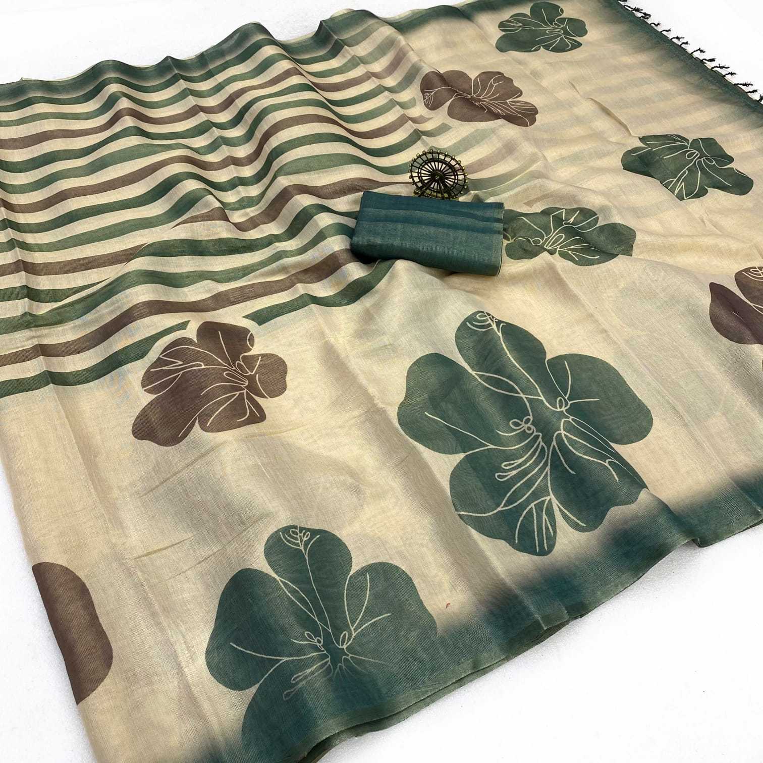 YNF Wholesale Tissue Silk Printed Silk Saree  | Surat Manufacturer
