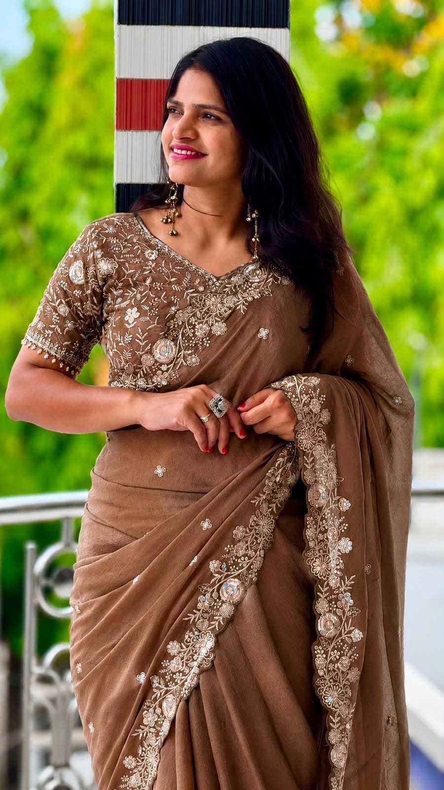 YNF Wholesale Crush Silk Designer Sarees  | Surat Manufacturer