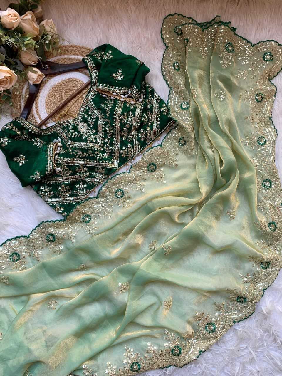 YNF Wholesale Satin Embroidered Sarees  | Surat Manufacturer