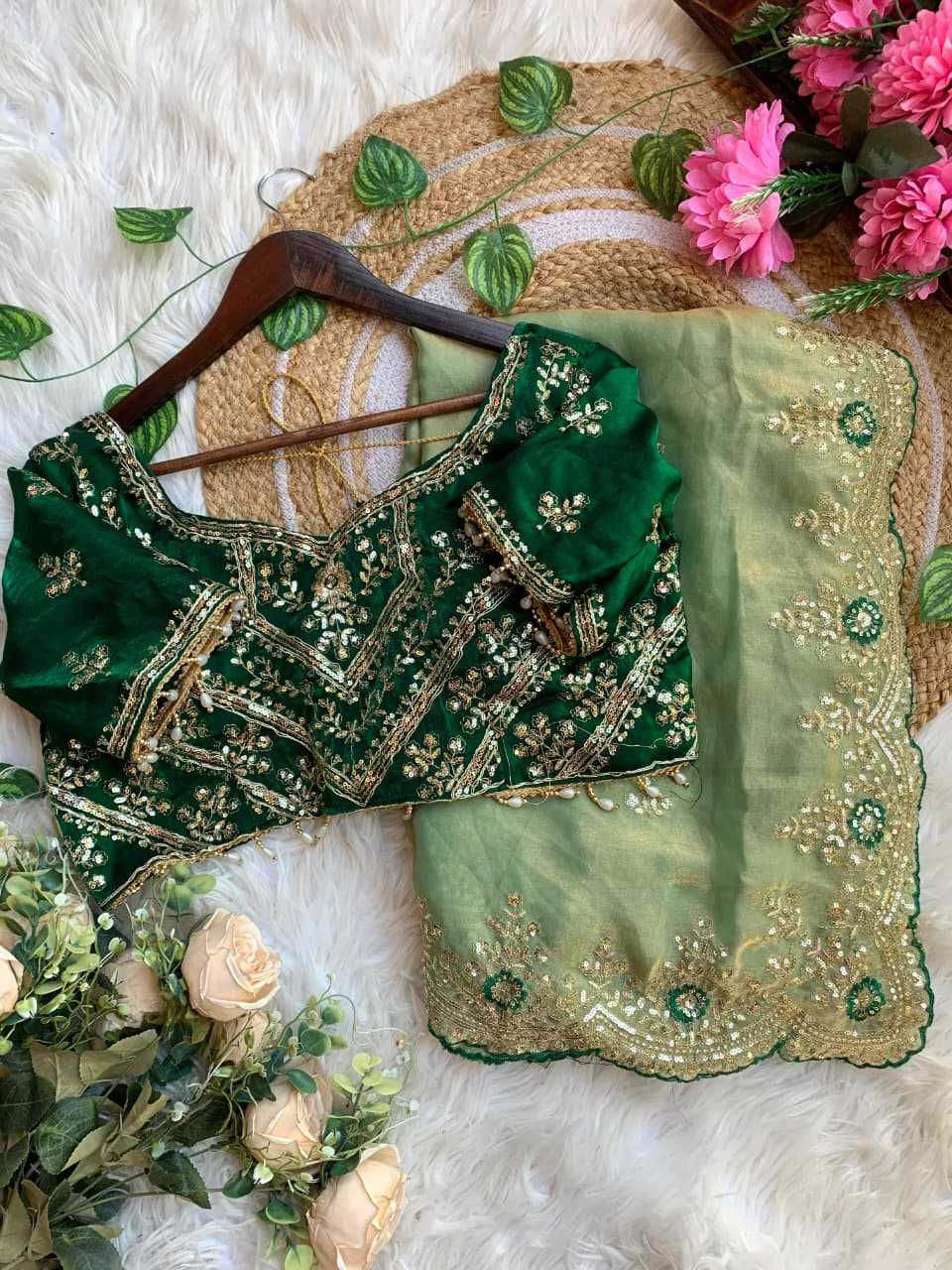 YNF Wholesale Satin Embroidered Sarees  | Surat Manufacturer